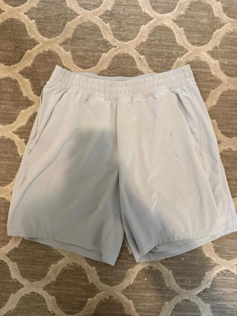 Men's Lululemon Lightweight Elastic-Waist Shorts - Light Gray